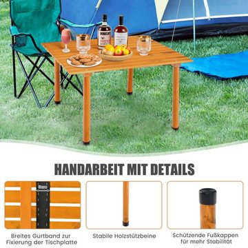 COSTWAY Campingtisch, aufrollbar, mit Tragtasche