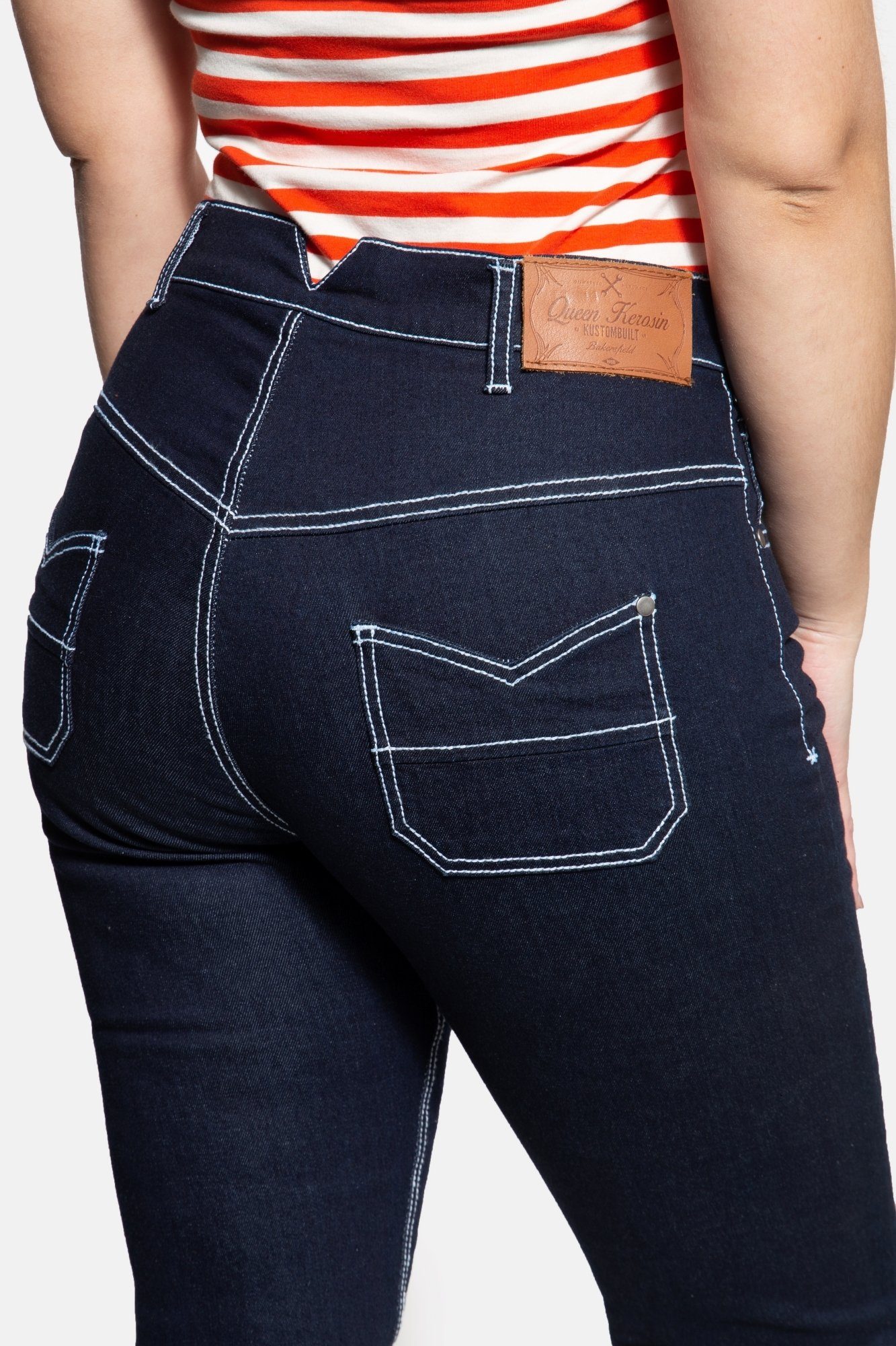 im QueenKerosin Betty Slim-fit-Jeans 5-Pocket-Design