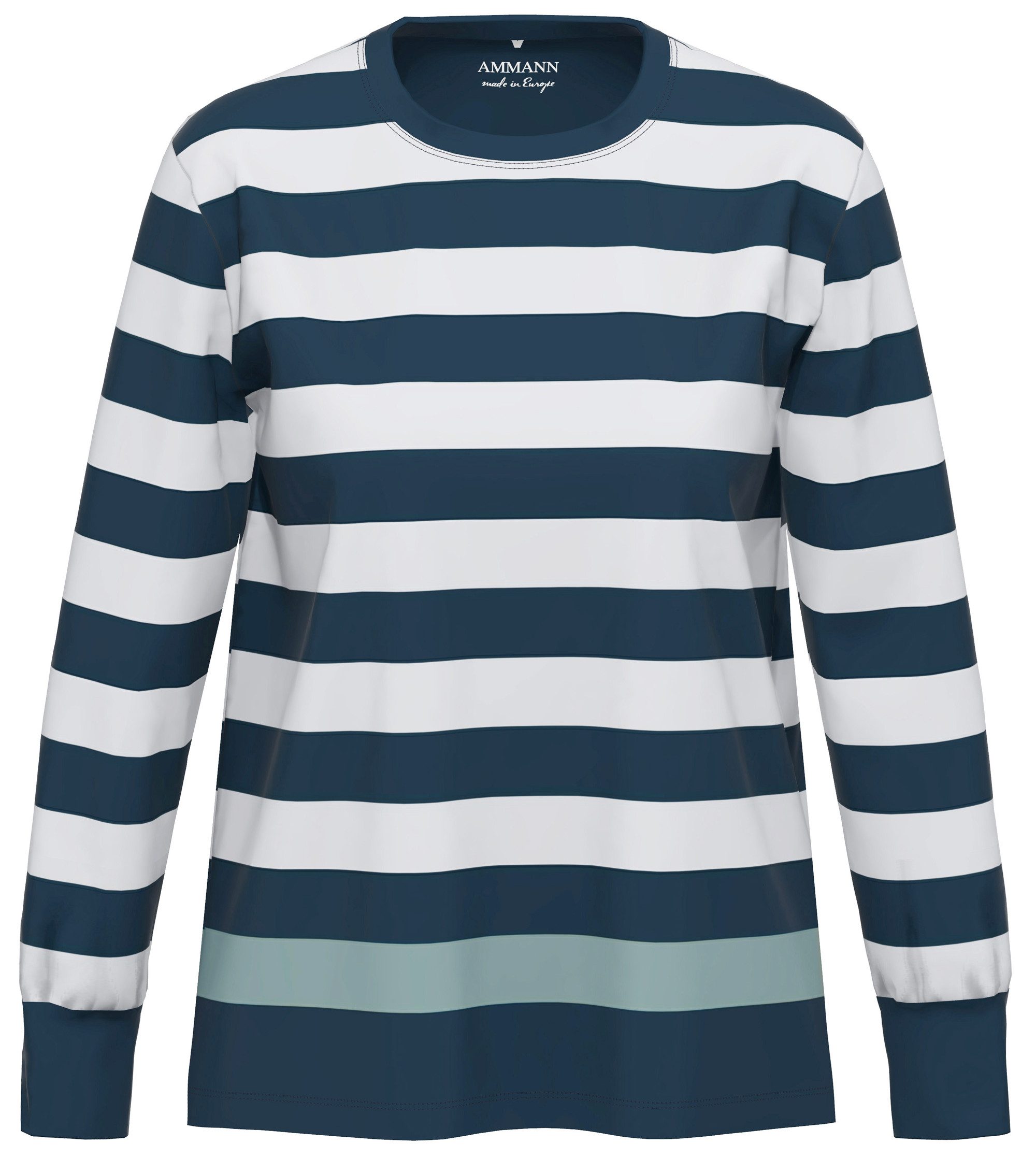 Ammann Pyjamaoberteil Mix & Match (Packung, 1-tlg., 1-teilig) Damen Schlafshirt Mix&Match Langarm Shirt Bio Baumwolle GOTS Organic