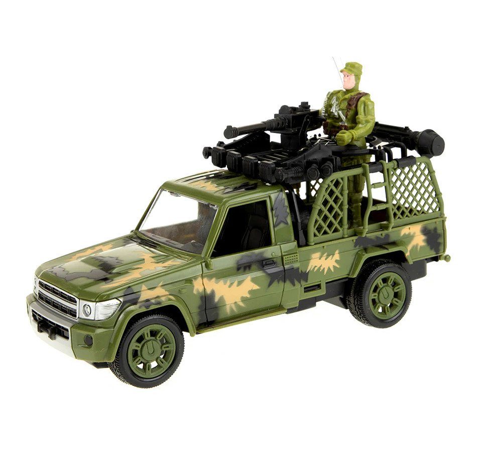 Toi-Toys Spielzeug-Auto Ferngesteuertes Fahrzeug - Alfafox Militär Jeep mit  Soldat (22cm)