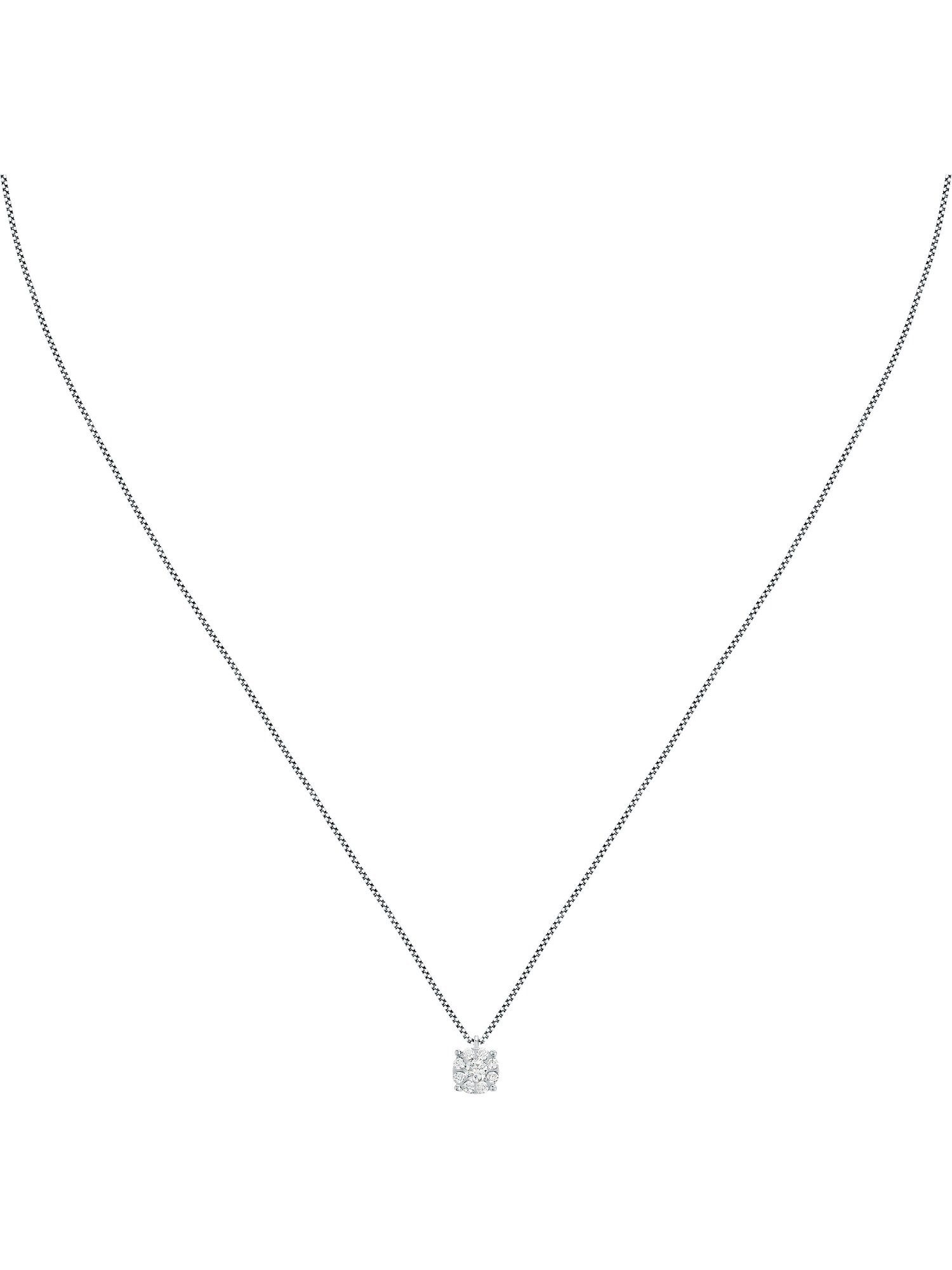 Goldkette CHRIST Damen-Kette 750er Weißgold 1 Diamant