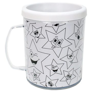 BEMIRO Spiel, Smiley Tasse selber bemalen - 300ml Fassungsvermögen