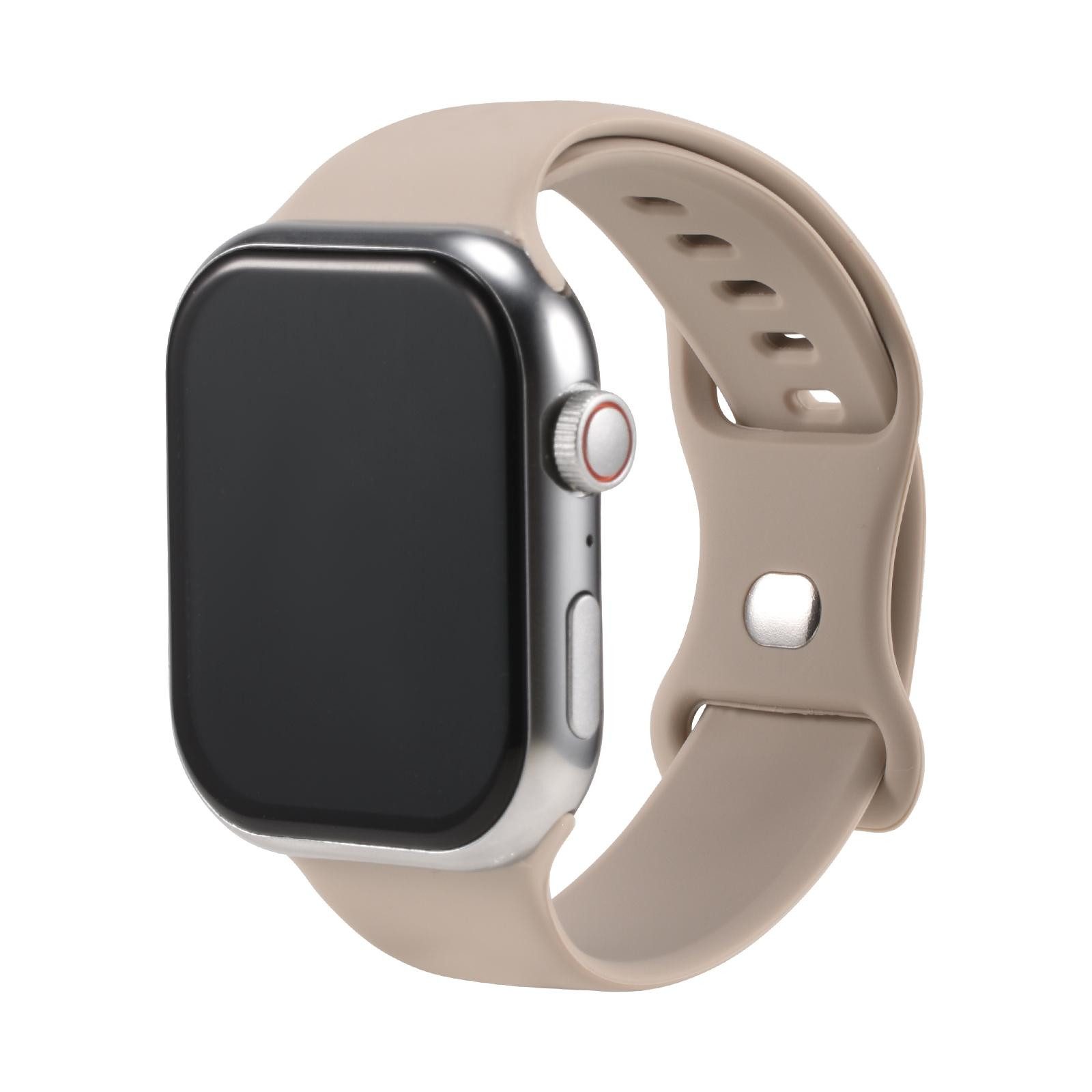 CoolGadget Smartwatch-Armband Fitnessarmband aus Silikon iWatch, für Apple Watch 1 2 3 4 5 6 7 8 9 10 11 SE 1 2 3 38 40 41 42 mm
