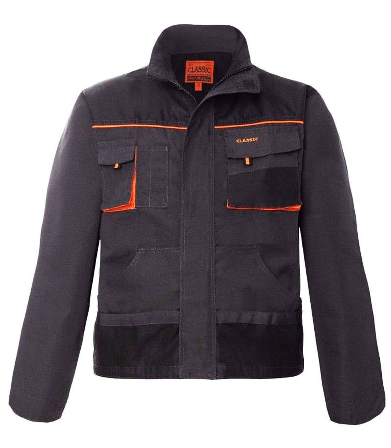 Artmas Arbeitsjacke Arbeitsjacke Sicherheitsjacke Schutzjacke Arbeitsschutz Classic Grau