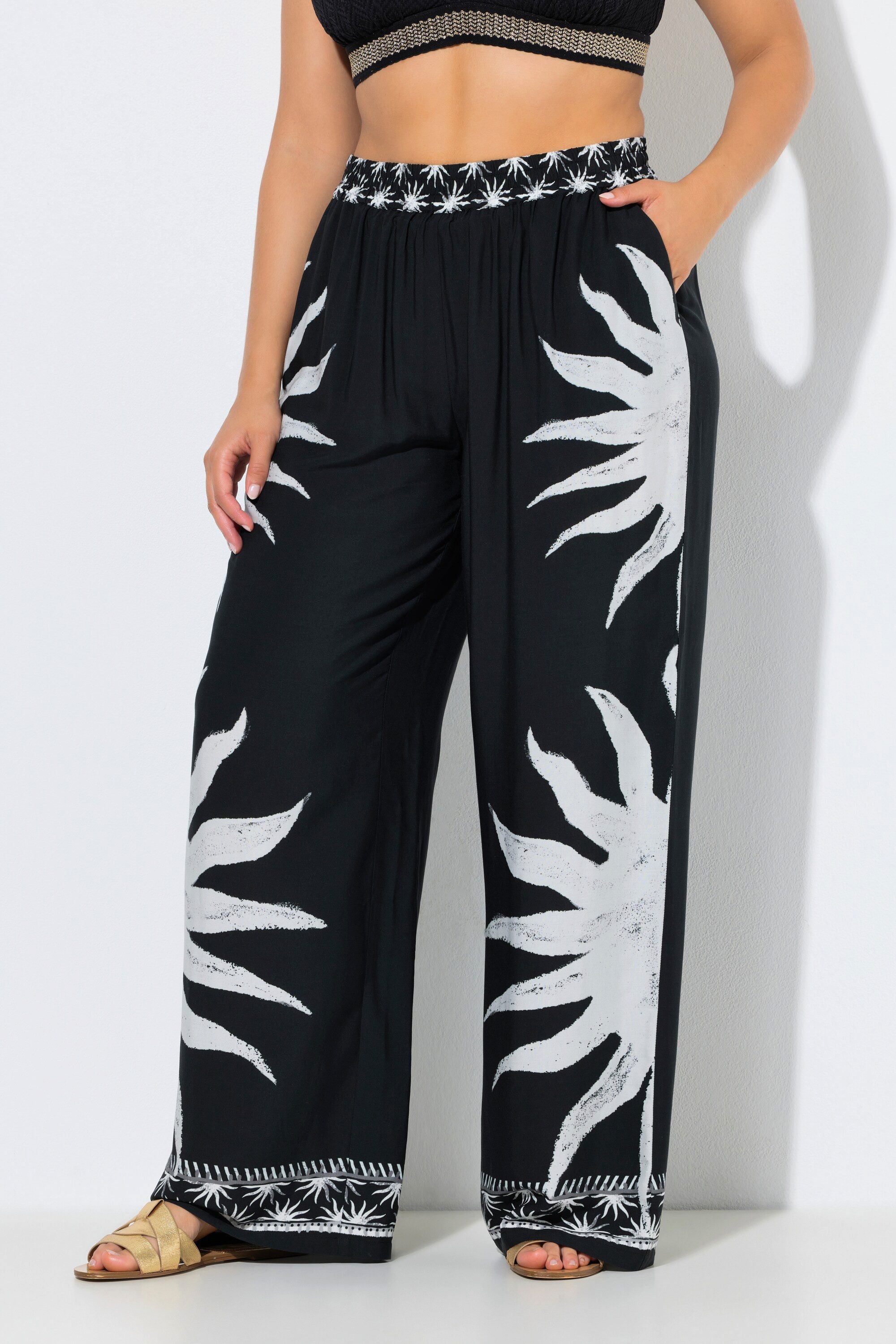 Funktionshose Palazzohose Sonnen weites Bein Elastikbund