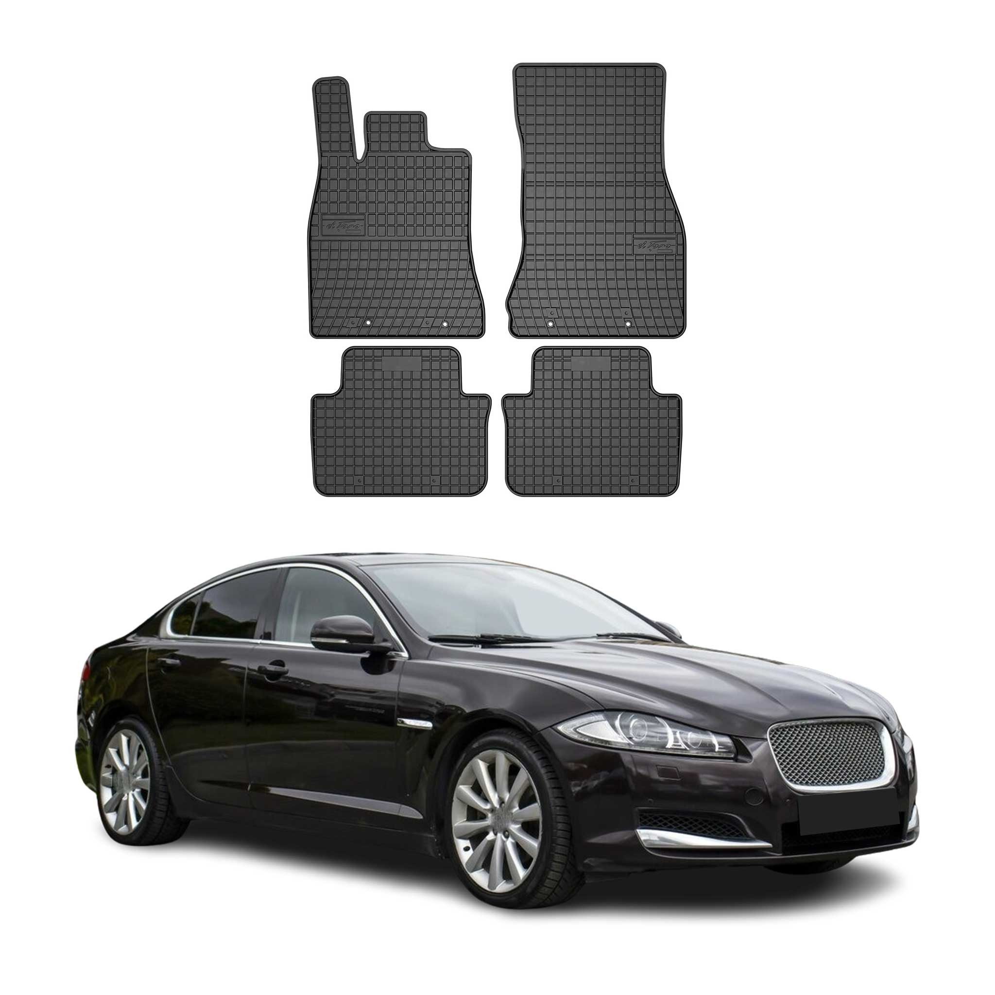 OMAC Auto-Fußmatten für Jaguar XF X250 2007-2015 Gummimatten Schwarz 4 tlg (4 St), für Jaguar XF X250 2007-2015 Jaguar XF X250 2007-2015, Antirutsch,Wasserfest,Einfache Installation
