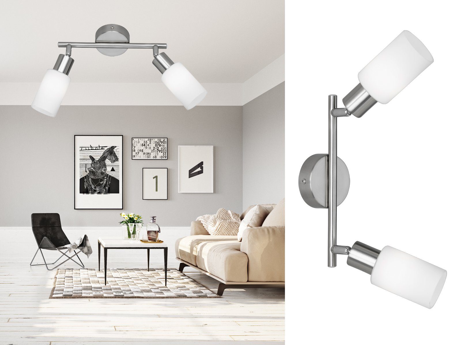 Reality Leuchten LED Deckenstrahler, Dimmfunktion, LED wechselbar, Warmweiß günstig online kaufen