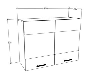 VCM Hängeschrank Küchenschrank B. 80 cm Hängeschrank Küche Esilo (1-St)