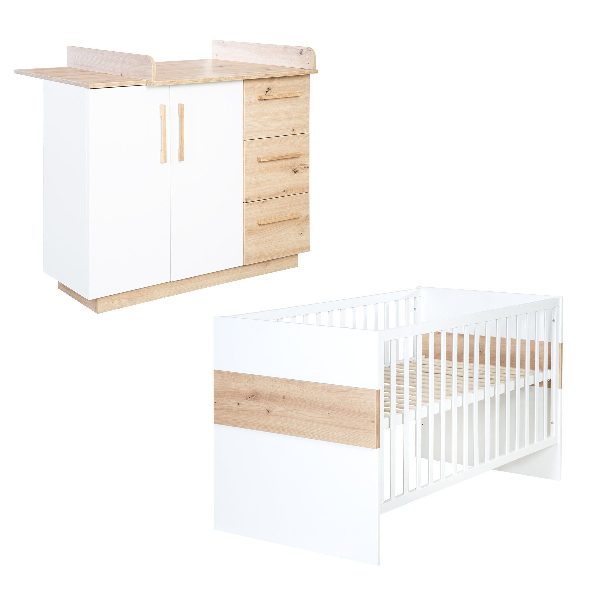 roba® Babymöbel-Set Lion, Dekor Artisan Eiche