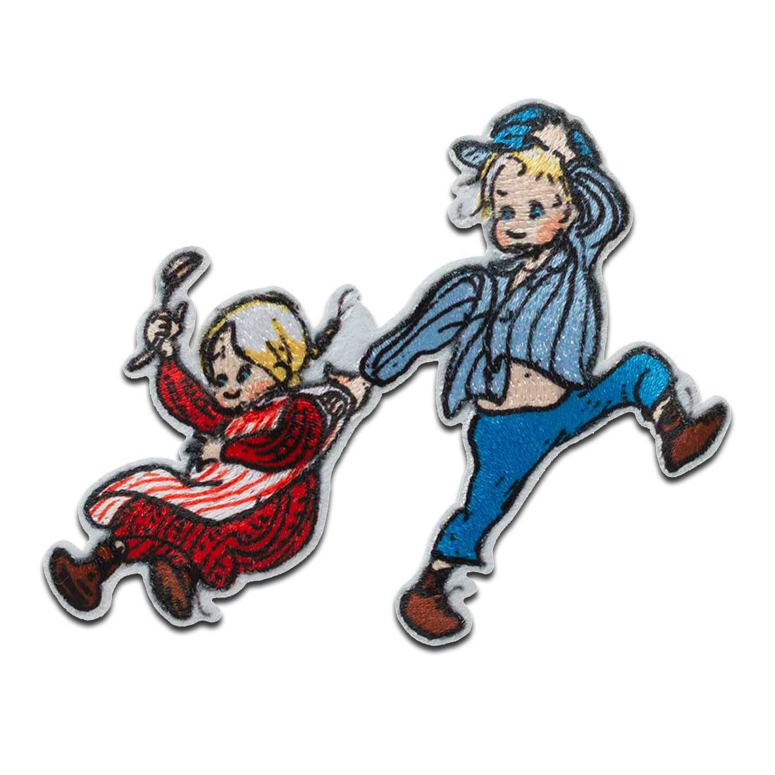 Mono-Quick Aufnäher Bügelbild, Aufbügler, Applikationen, Patches, Flicken, zum aufbügeln, Polyester, Michel aus Lönneberga mit Ida - Größe: 5,6 x 7,7 cm
