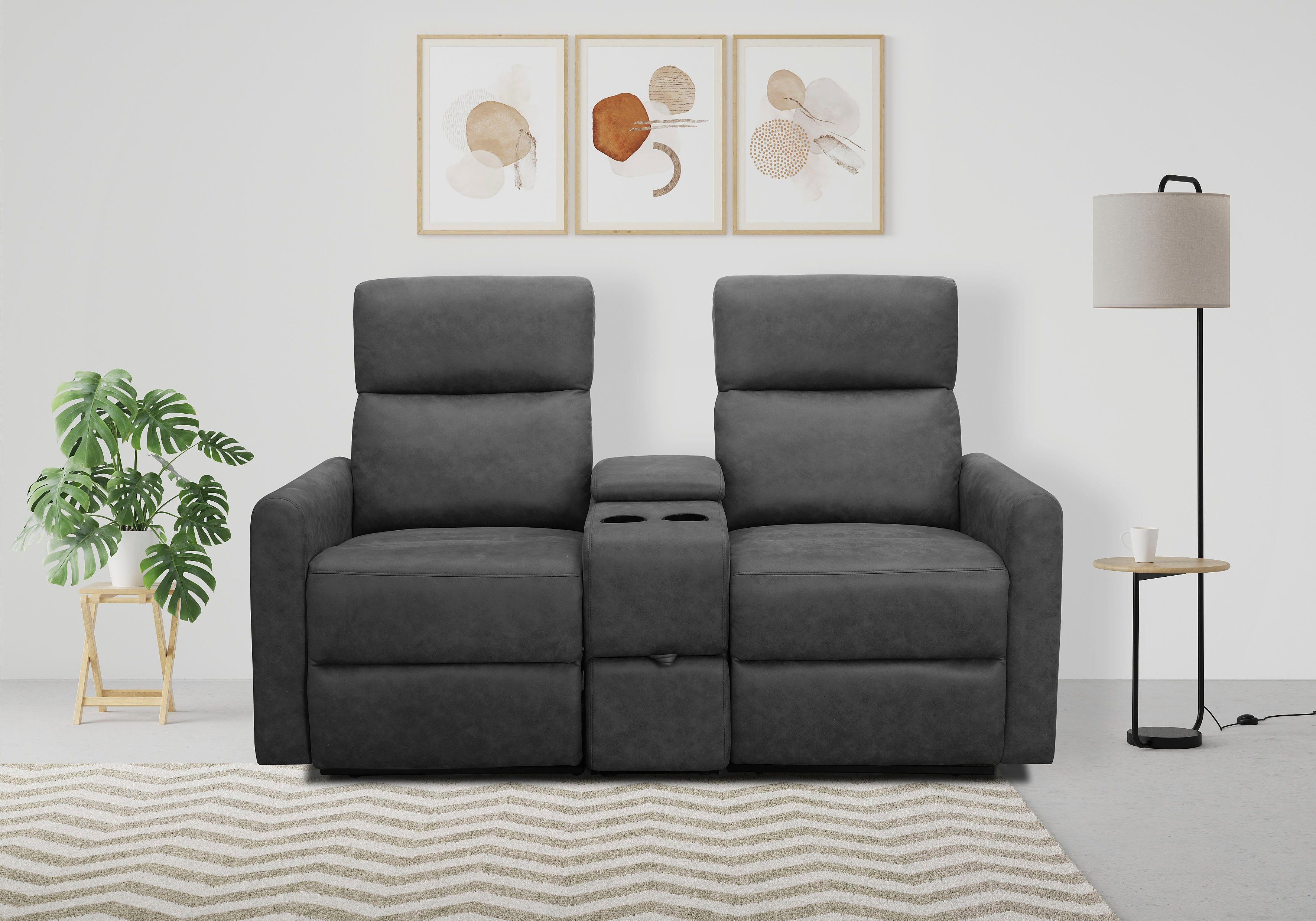 Home affaire 2-Sitzer Daoulas, 2er-Kinosofa, TV-Sessel, günstig online kaufen