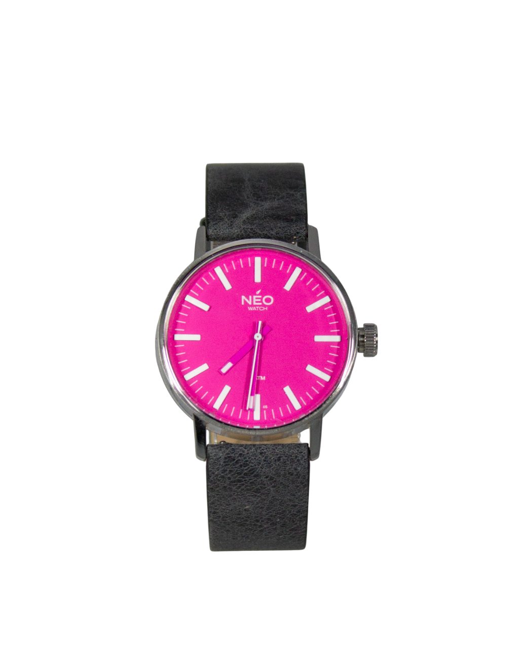Neo Watch Quarzuhr Damen Edelstahl Lederband Silber Rosa N43-005