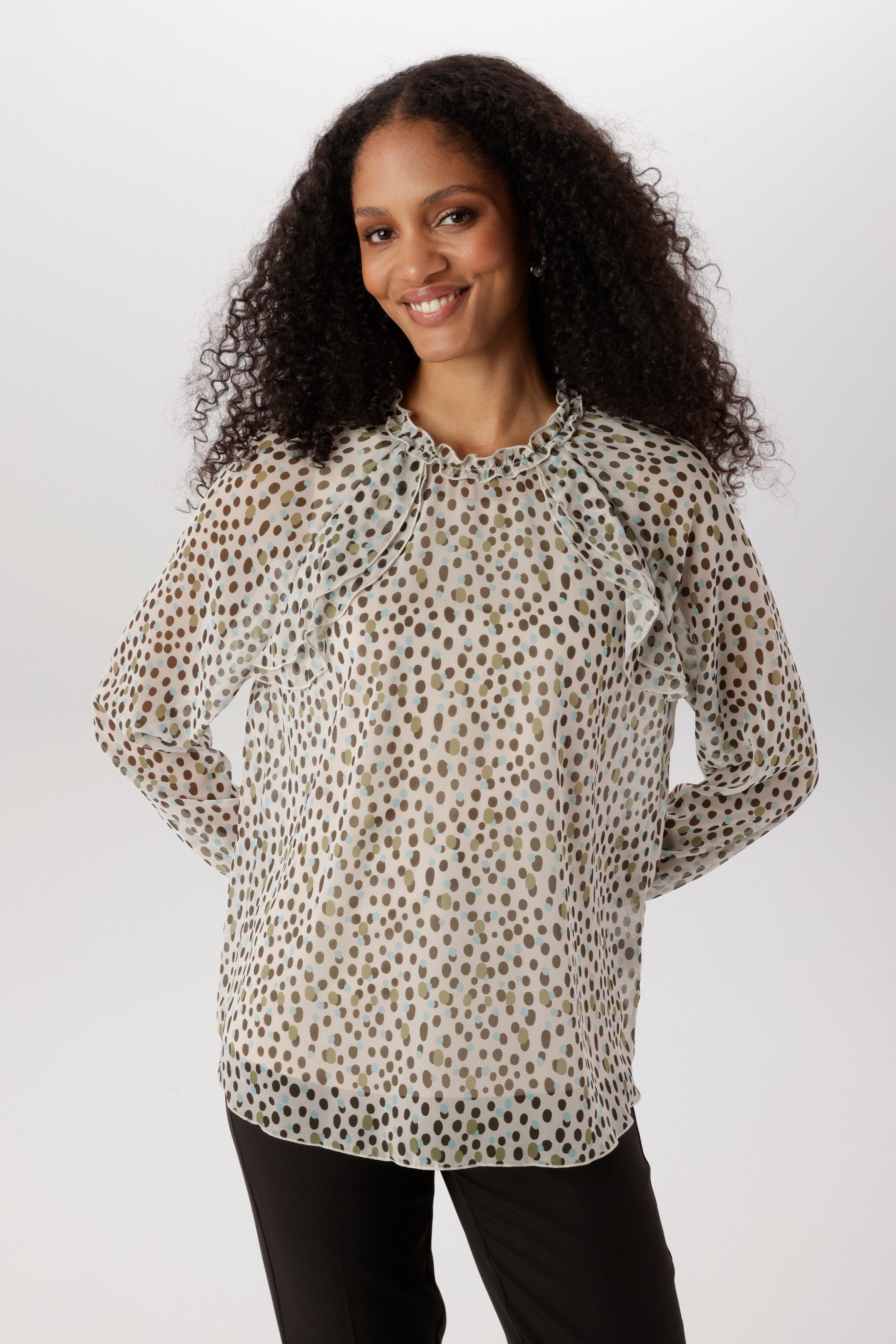 Aniston SELECTED Chiffonbluse (2-tlg) dezent transparent und mit Unterziehtop - NEUE KOLLEKTION