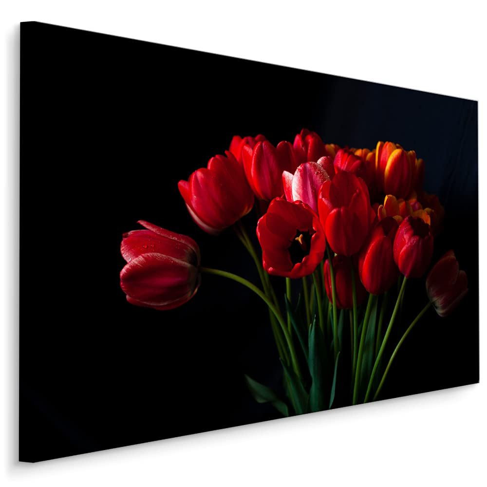 Muralo Leinwandbild Landschaft – Leinwandbild Wandbild Kunstdruck Wohnzimmer, Gewässer (1 St), Natur – Pflanzen – Blumen, 120 x 80 cm, aufhängefertig