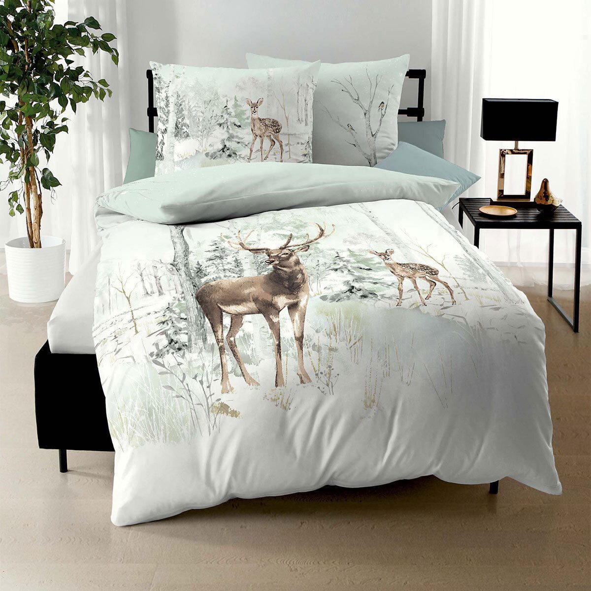 TRAUMSCHLAF Bettwäsche Peaceful, Biber, 2 teilig, günstig online kaufen