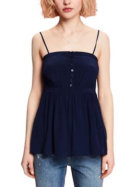 Esprit Blusentop Babydoll Tanktop mit geknöpfter Front