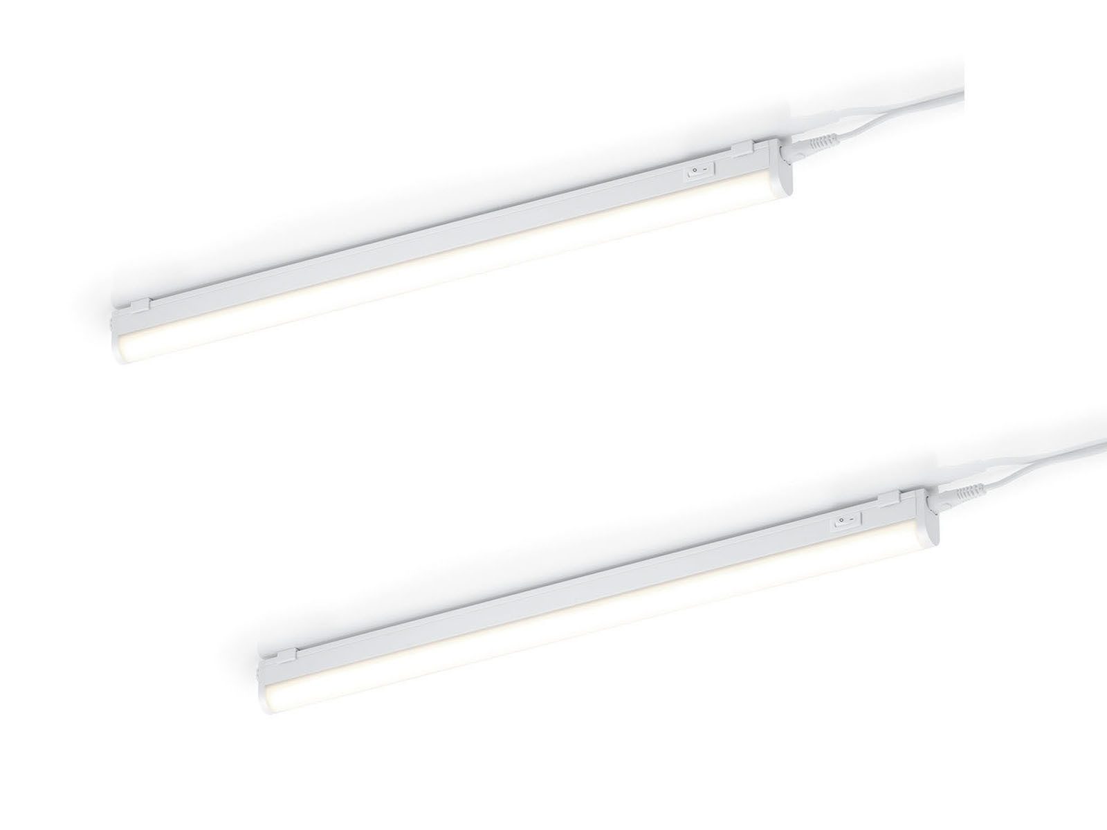 TRIO Leuchten LED Unterbauleuchte, 230V Direktanschluss, LED fest integriert, Warmweiß, 2er SET Küchenleuchten Lichtleisten, Unterschrank-Leuchten Küche 51cm