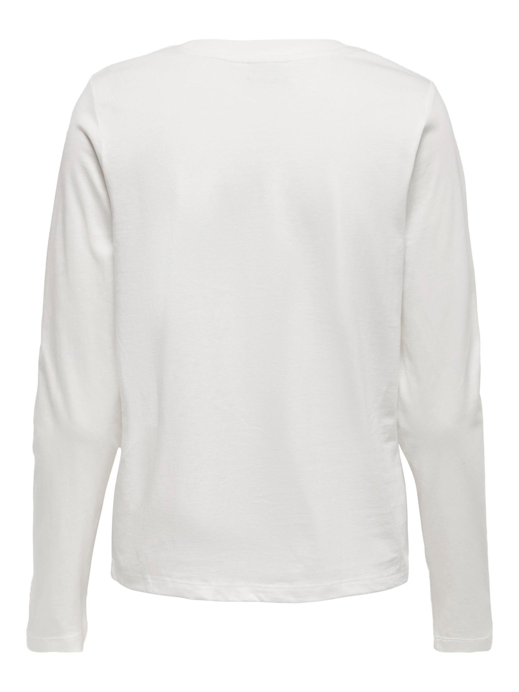 JACQUELINE de YONG T-Shirt Weiß Shirt JDYPISA in Longsleeve 6804 Dünner (1-tlg) Pullover Langarm