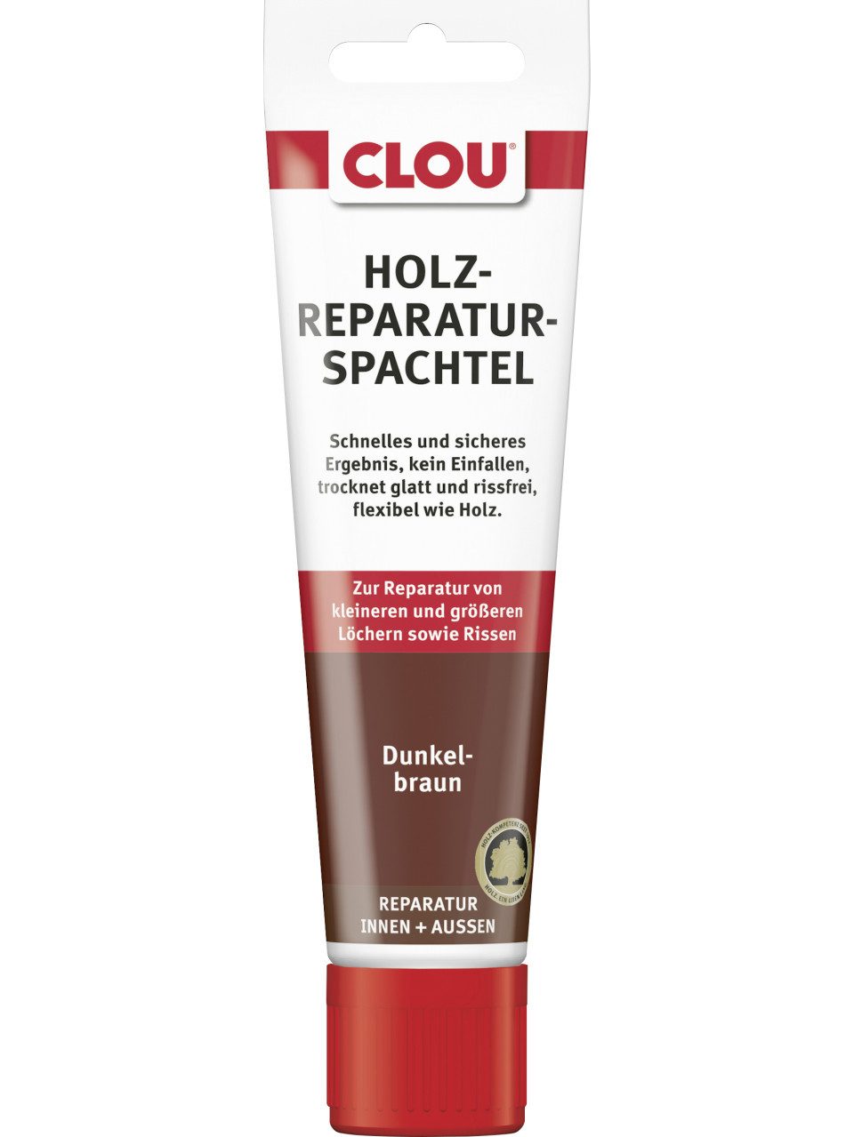 CLOU Spachtelmasse Clou Holzreparatur-Spachtel 55 g dunkelbraun