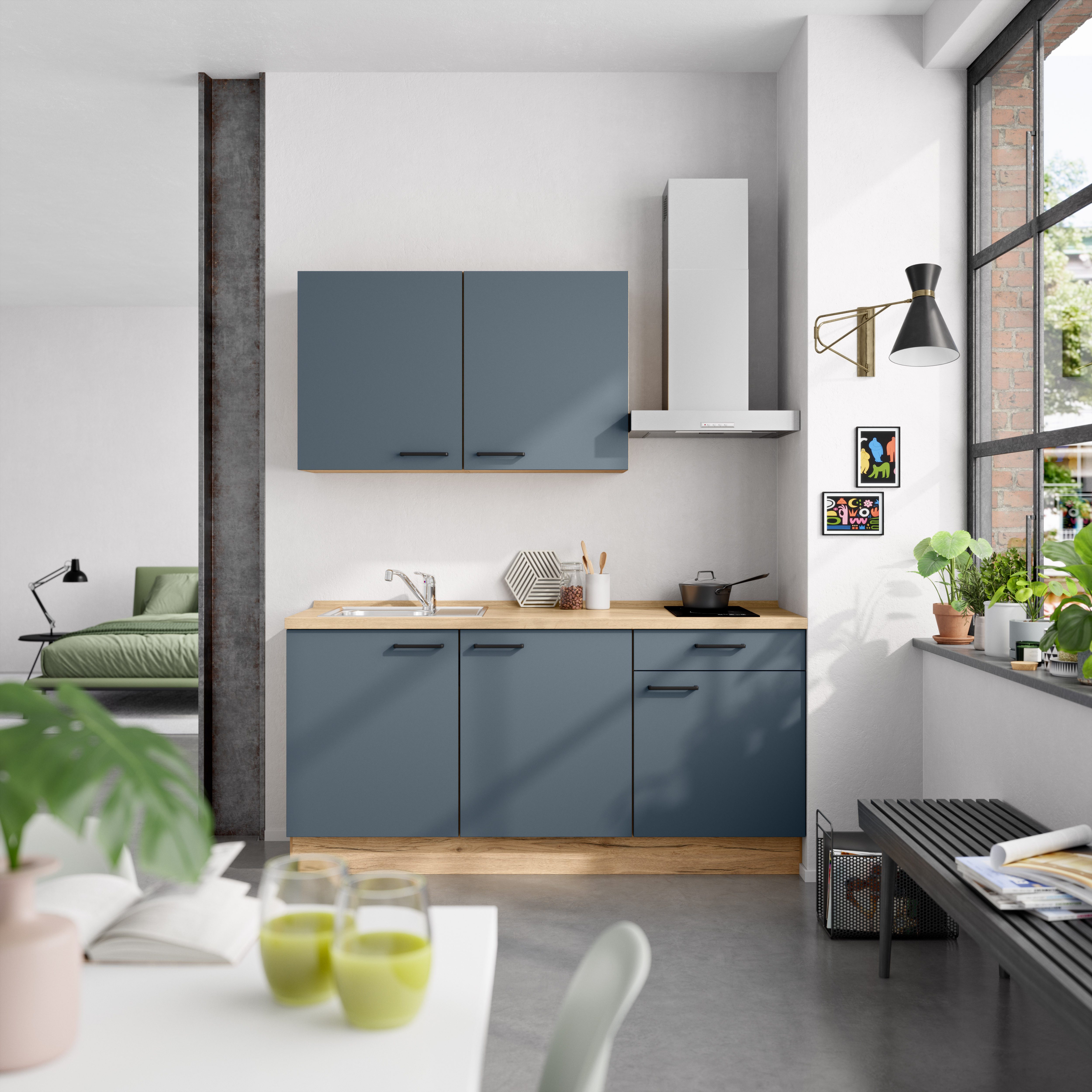 nobilia® Küchenzeile "Easytouch I", NEU: individuell anpassbar mit gratis Profi-Beratung, vormontiert, Breite 180 cm, Ausrichtung wählbar, wahlw. mit E-Geräten