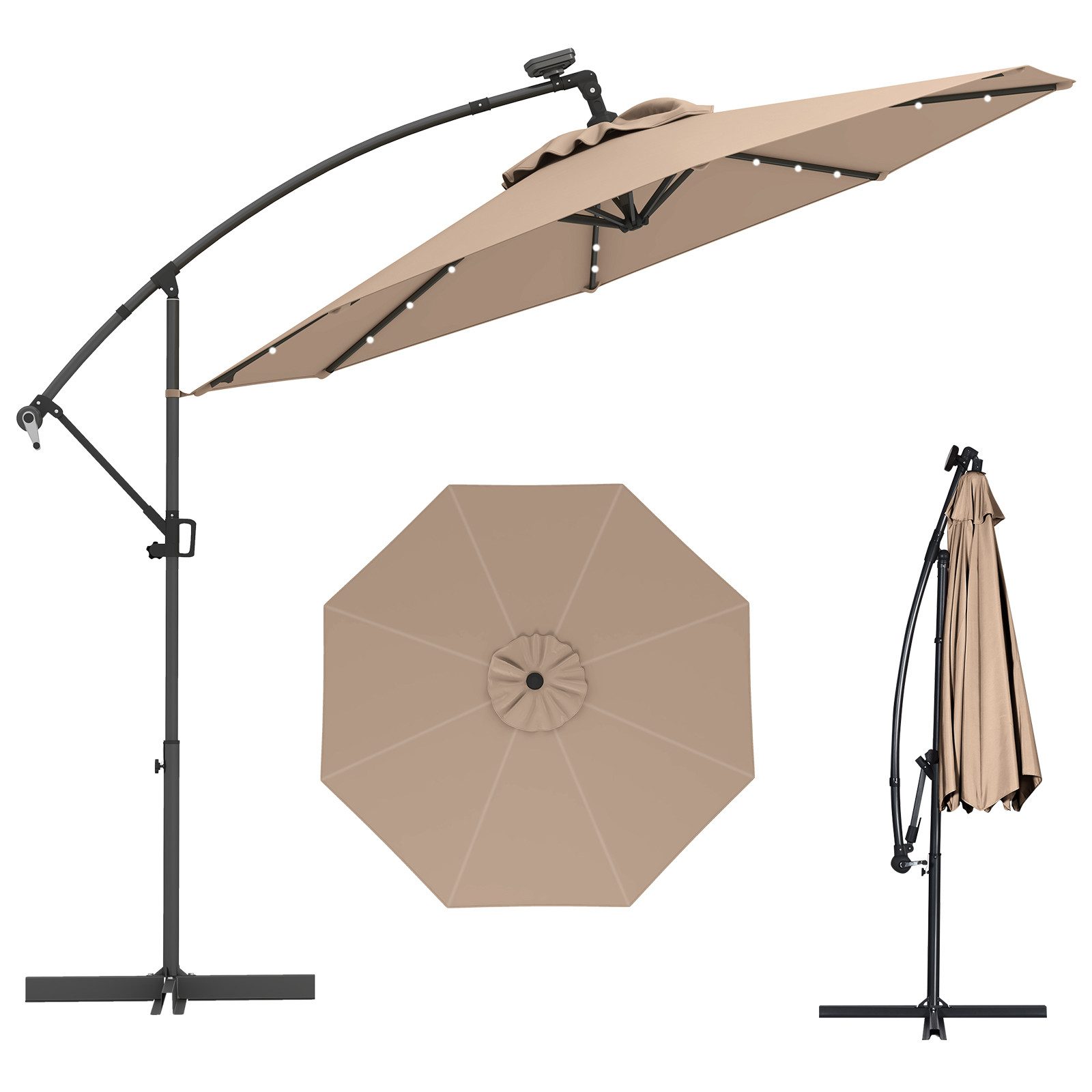 COSTWAY Sonnenschirm, LxB: 300,00x300,00 cm, mit günstig online kaufen