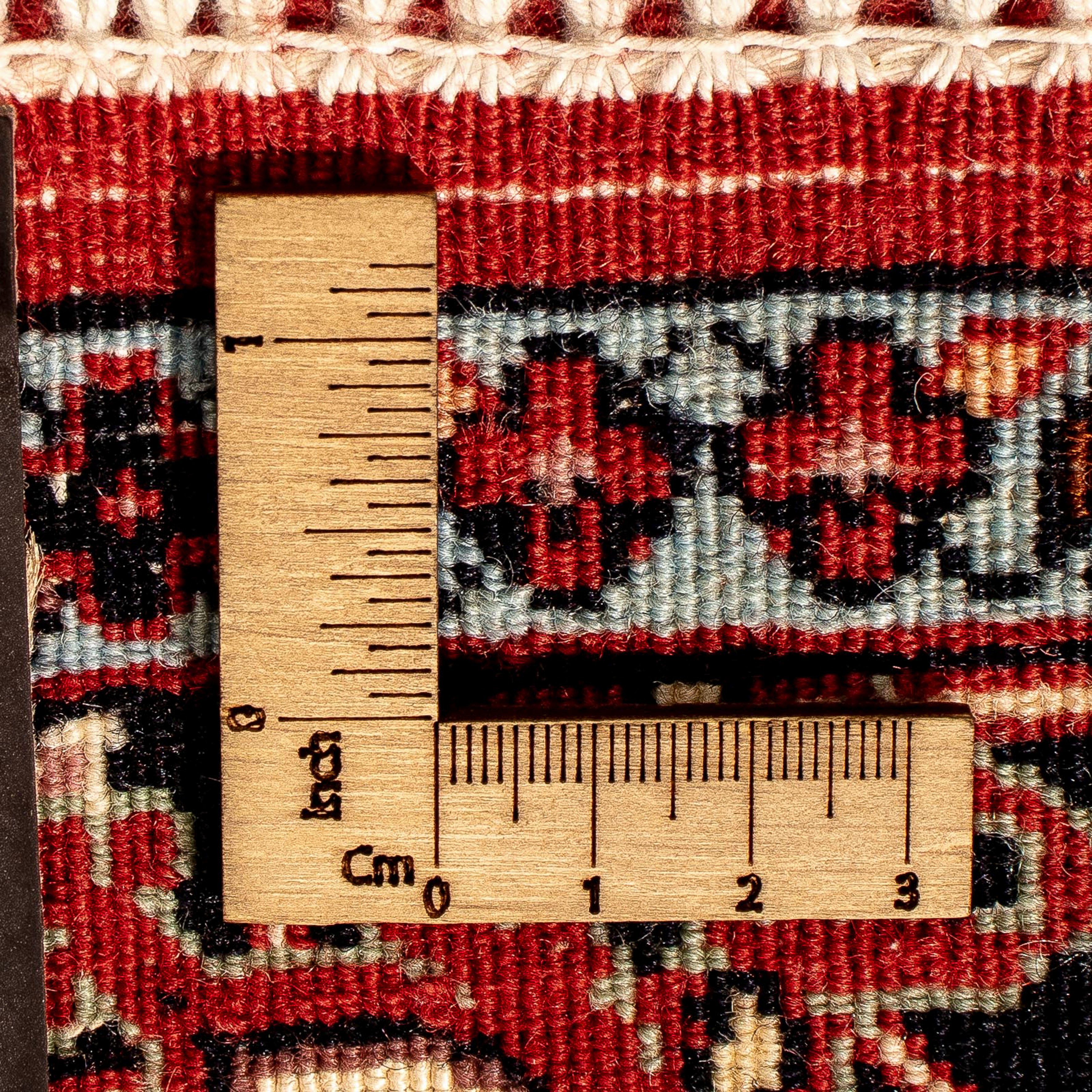 Orientteppich Perser - Bidjar - mit Einzelstück rechteckig, morgenland, - 84 x mm, cm mehrfarbig, Handgeknüpft, Zertifikat Wohnzimmer, Höhe: 15 300