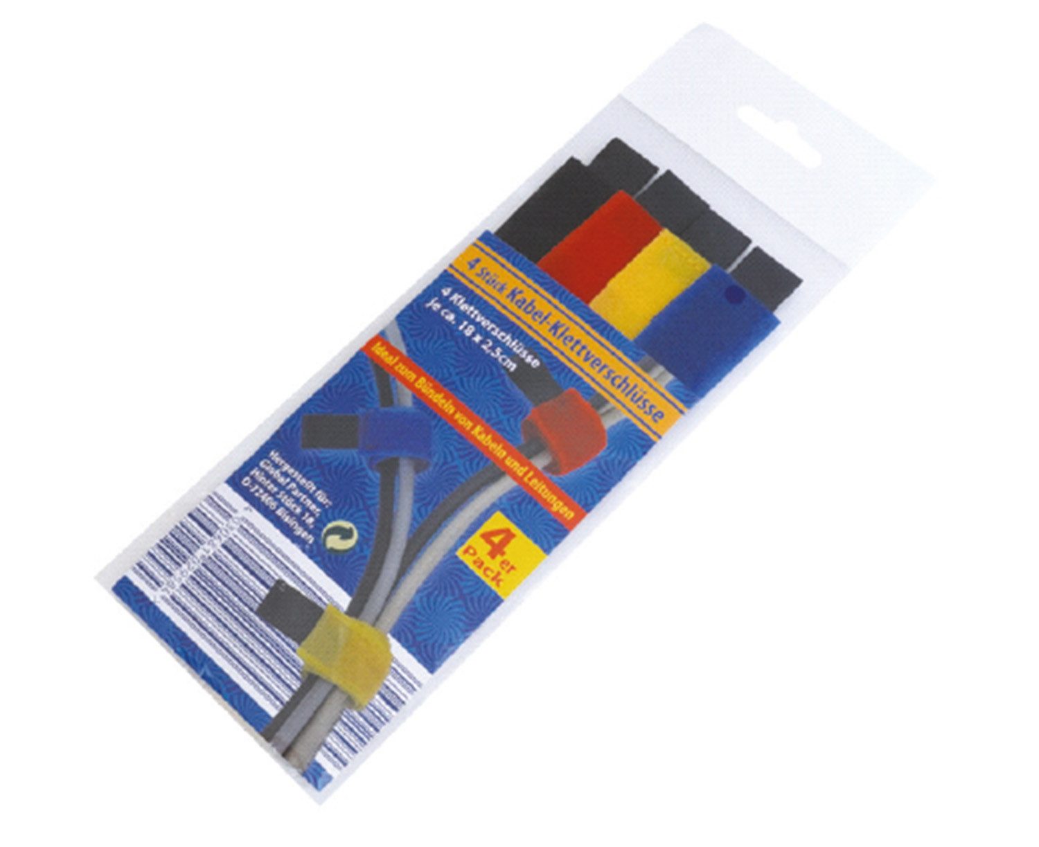 Kabelbinder Klettband Kabelbinder Schwarz 4 Stück – 15x300mm Kabelorganizer (Stück, 4-St., 4er Pack) Kabelbinder Klettband Kabelorganisation wiederverwendbar Ordnung Haush