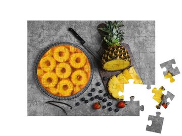 puzzleYOU Puzzle Hausgemachter, saftiger Ananas-Kuchen, 48 Puzzleteile, puzzleYOU-Kollektionen Kuchen