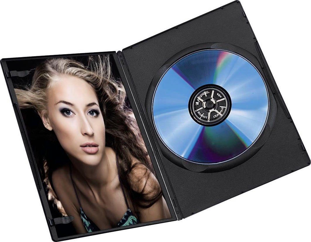 Hama DVD-Hülle DVD-Leerhülle Slim, 10er-Pack, Schwarz, Schutzhülle, Schutzcase