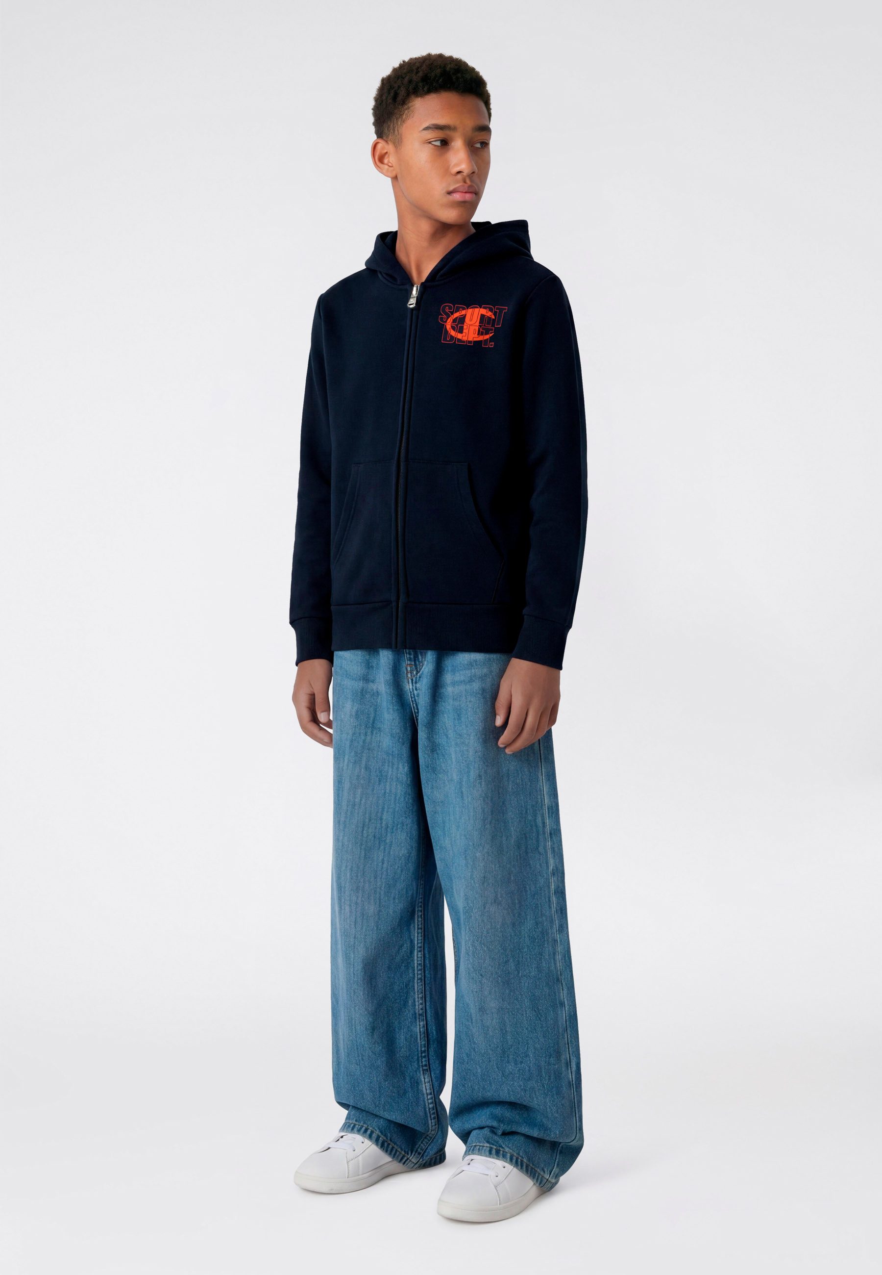 Champion Kapuzensweatjacke SPORTWEAR ZIP-UP HOODIE Standard Fit für Kinder und Jugendliche, mit sportlichem Charakter, Standard Fit