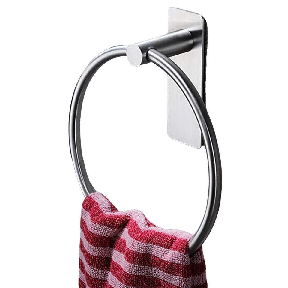 Agger Handtuchring Handtuchhalter aus Edelstahl, Ohne Bohren Handtuchstange, Handtuchhalter Ring für Küche und Badezimmer