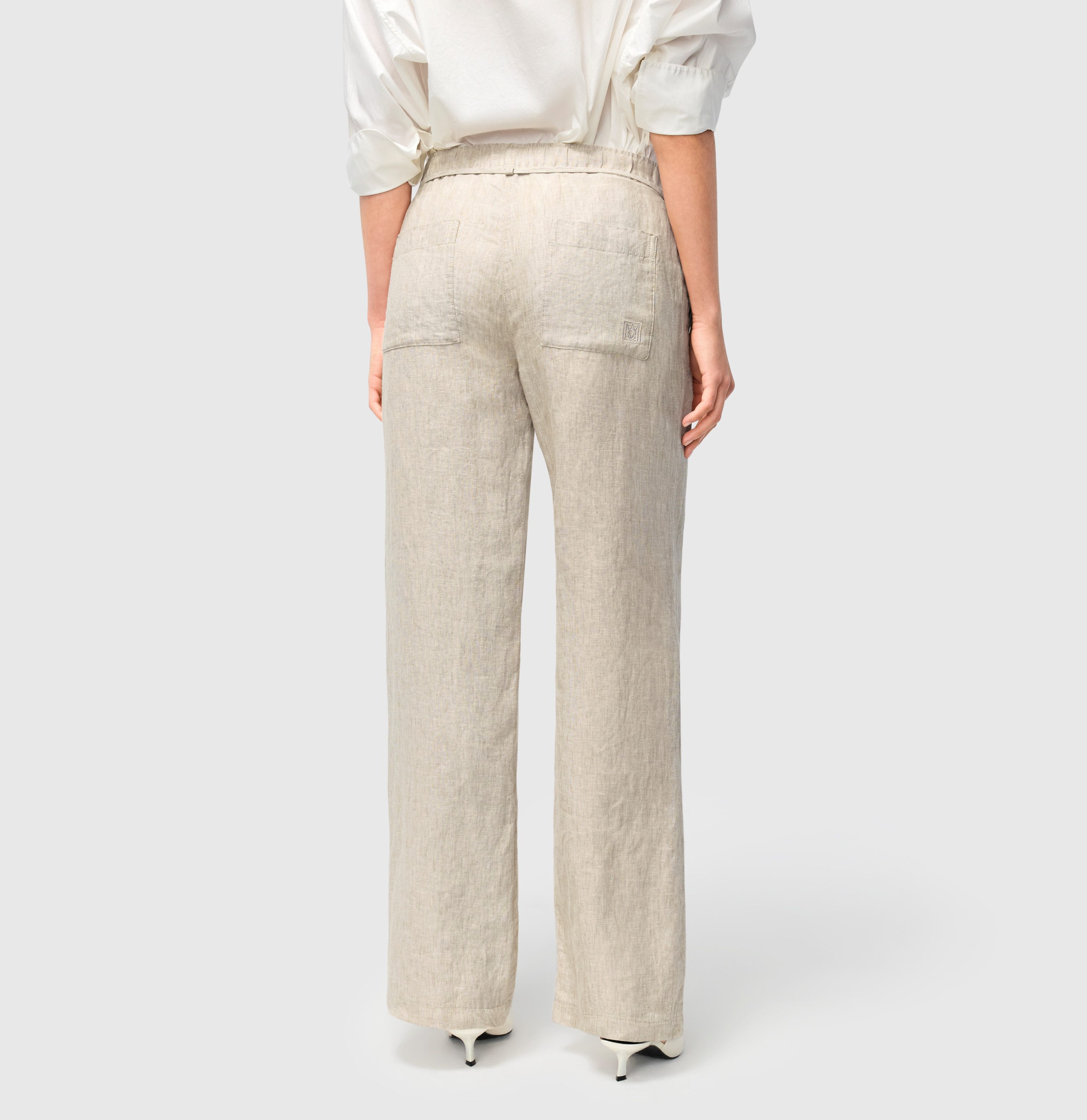 MAC Leinenhose CHIARA BELT Sommerhose Wide Fit, mit geradem, weitem Bein – Bild 2 von 5
