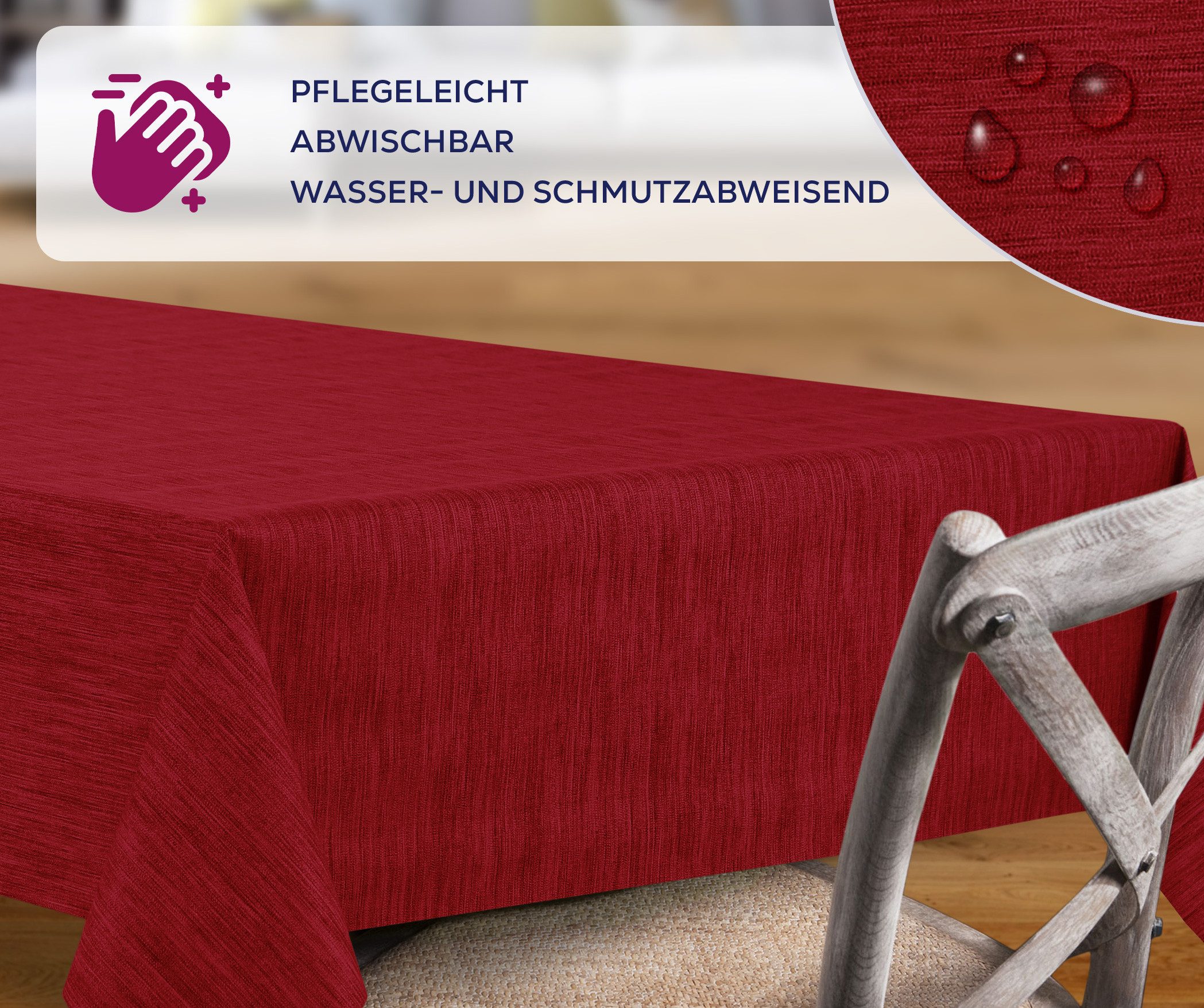 Beautex Tischdecke Wachstuchtischdecke rund oval eckig, günstig online kaufen