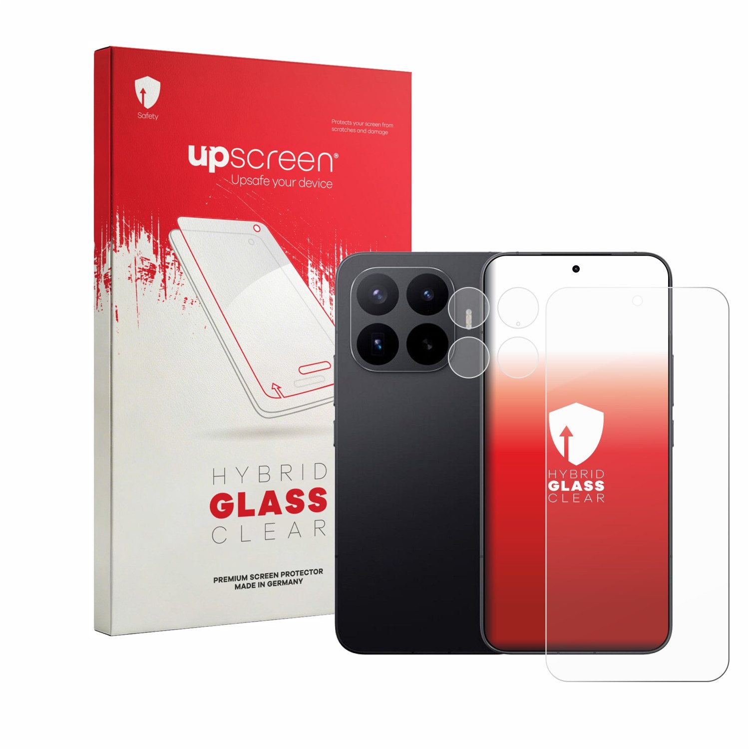 upscreen Displayschutzglas Folie für Xiaomi 17T Pro (Display+Kamera), Schutzfolie Glas Panzer Display Schutz klar
