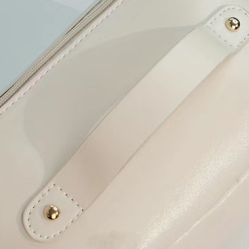 Nur Online 75 Kosmetiktasche Kosmetiktaschen Tragbar Umfangsreich Kapazität Reise Make-up Tasche, PU Leder, Schlichter Optik Tragbarer Make-up Tasche – Bild 4 von 5
