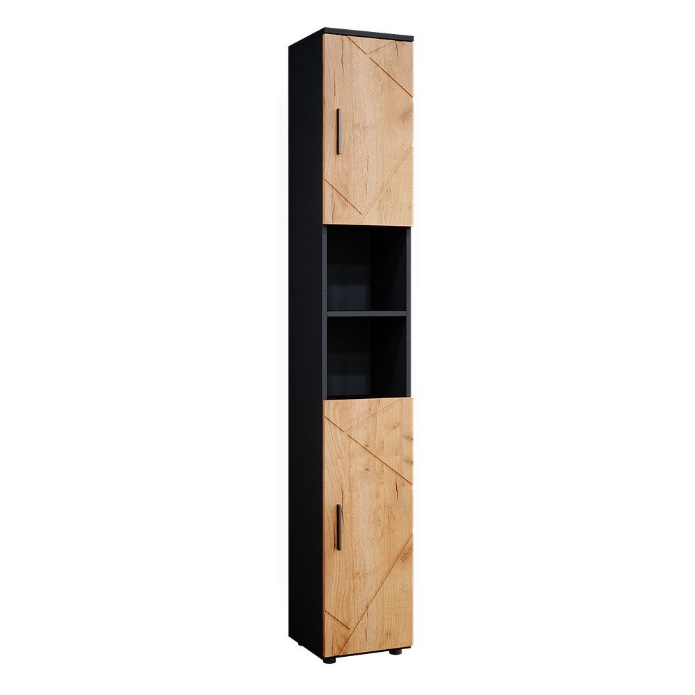 Vicco Hochschrank Irma, Anthrazit/Goldkraft Eiche, 30 günstig online kaufen