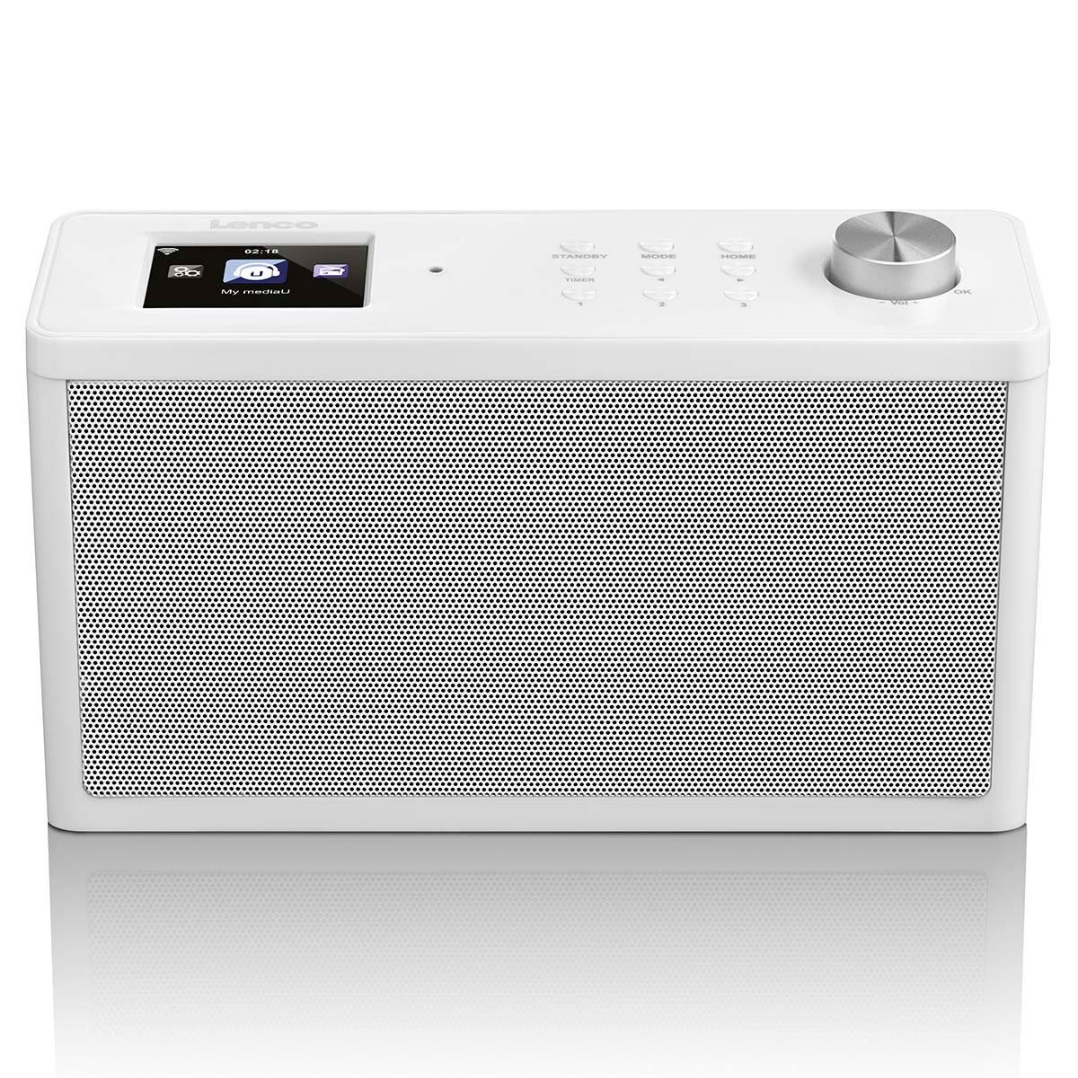 Lenco KCR-2014 Radio (Küche Radio, 10 W, FM, Internet-Radio, Countdown-Timer und Doppelte Alarmfunktion)