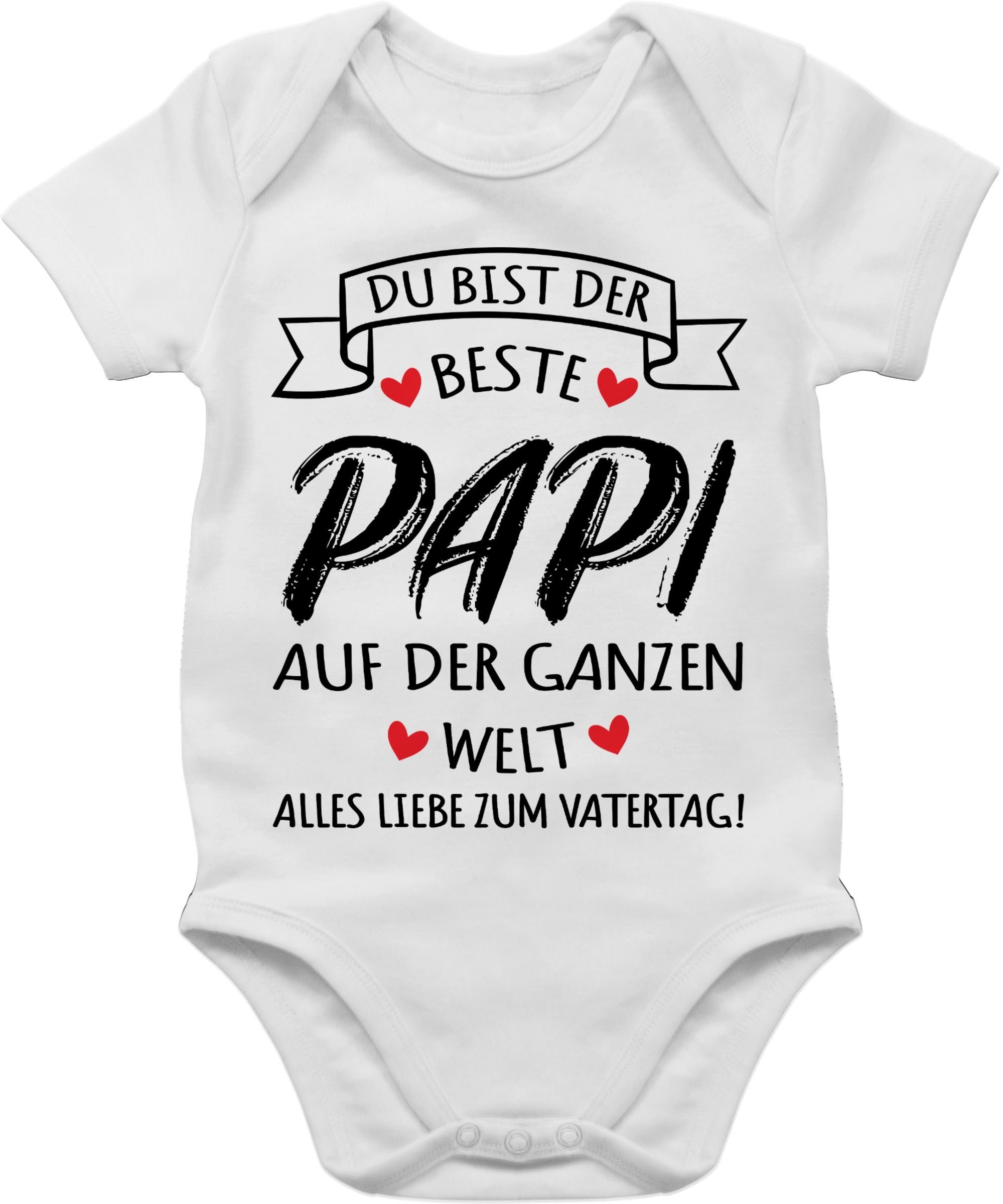 Shirtracer Shirtbody Beste Alles I zum Welt Baby Vatertag Vatertag Weiß - Papa liebe 1 Geschenk der
