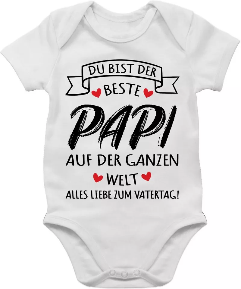 Shirtracer Shirtbody Beste Papa der Welt Geschenke, Alles liebe zum Vatertag Geschenk Vatertag Baby