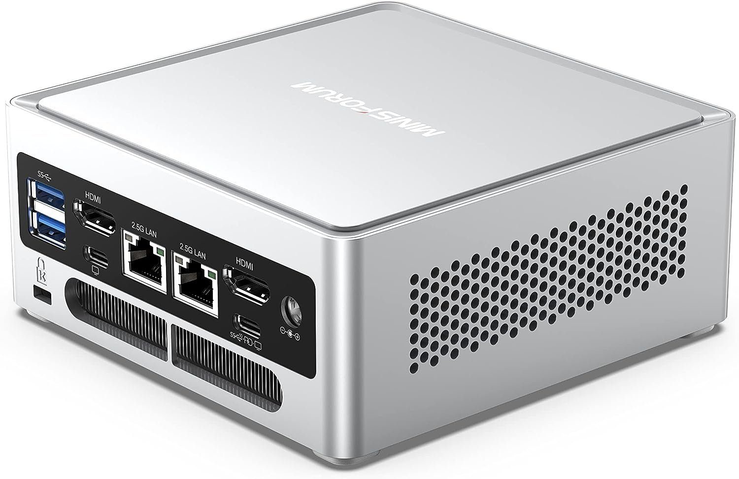 MINIS FORUM NAB5 Mini-PC (Intel Core i5 12450H, 32 GB RAM, 1000 GB SSD,  Dual LAN Mini PC 2 x HDMI, 3 x USB Typ-C, 4 x USB Typ A, WiFi 6,