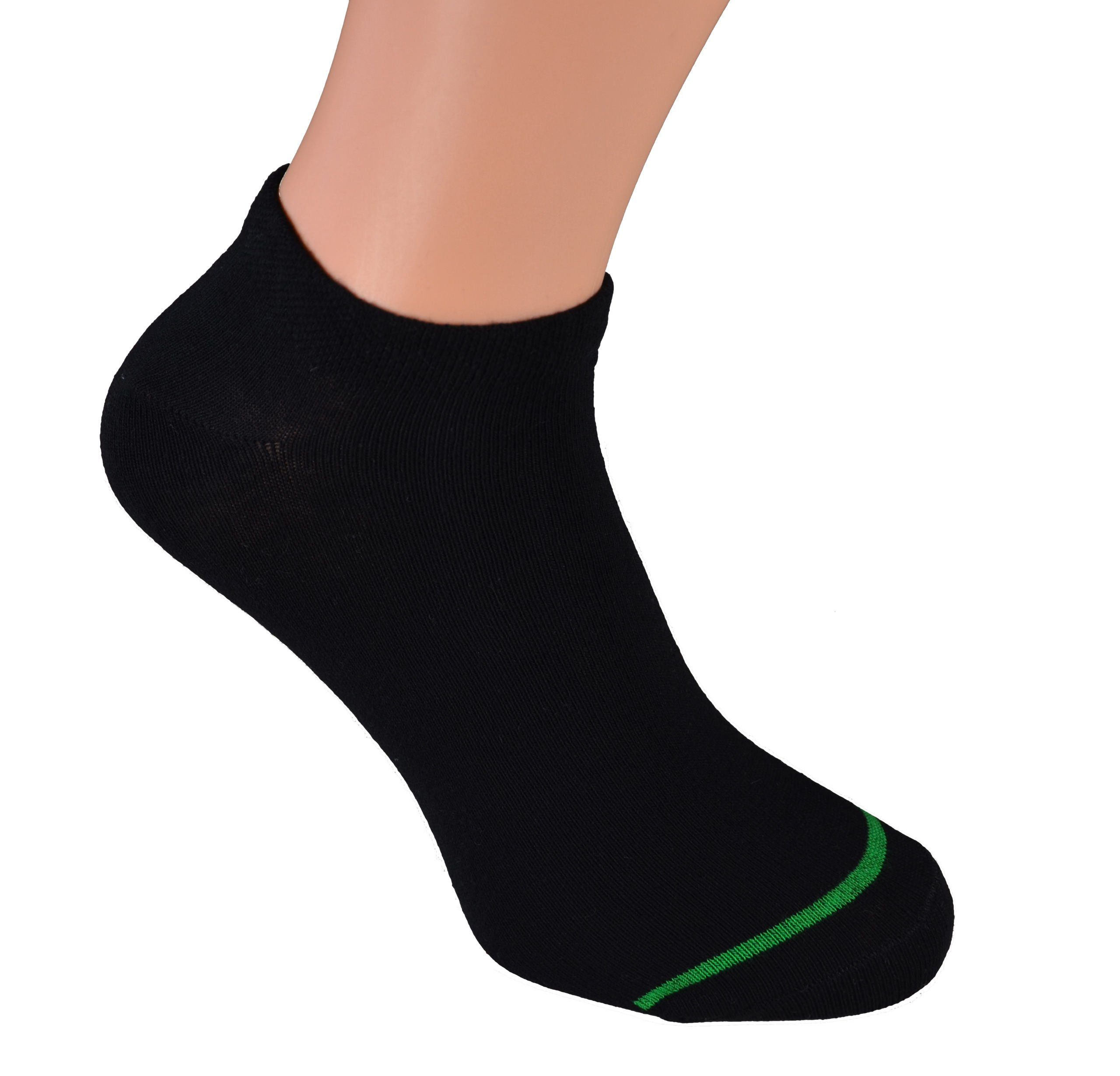 Cocain underwear verschiedene Söckchen Socken Streifen Herren Baumwolle Modelle schwarz Paar mit Füsslinge (8-Paar) Sneakersocken - Neon 8 für Sneaker