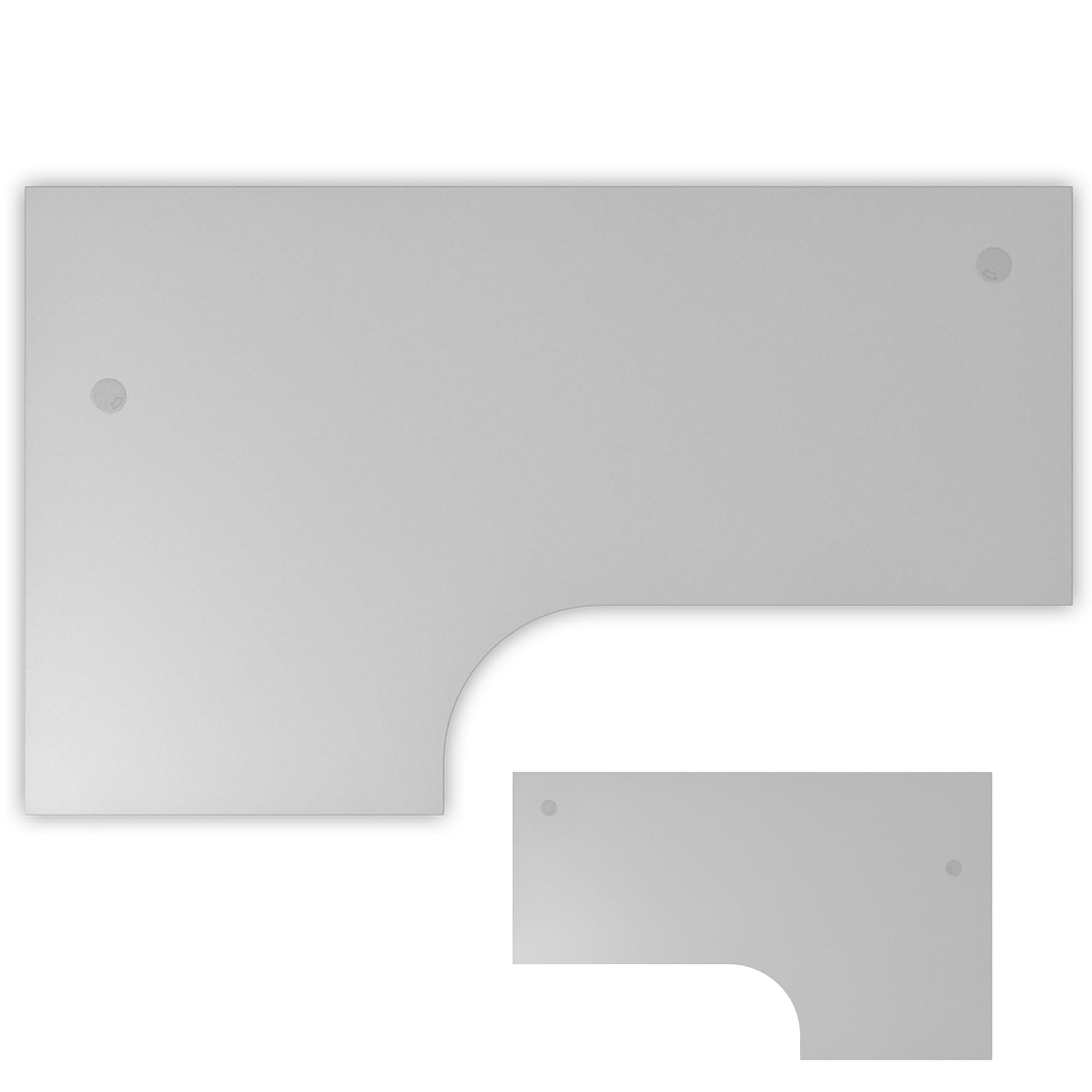 Grau x Schreibtischplatte, Dekor: cm- Eckform: bümö 120 Tischplatte 200 DIY
