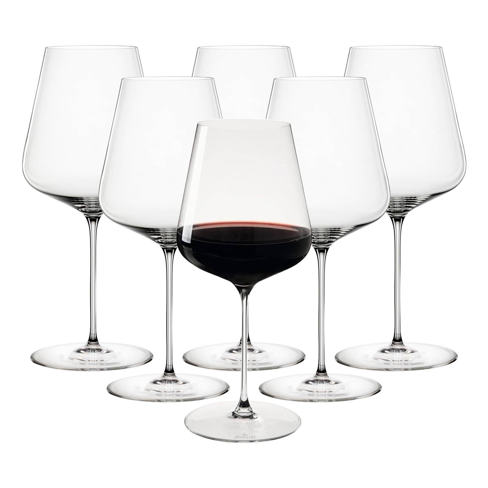 SPIEGELAU Rotweinglas Definition Bordeauxgläser 750 ml 6er Set, 6-tlg., Glas