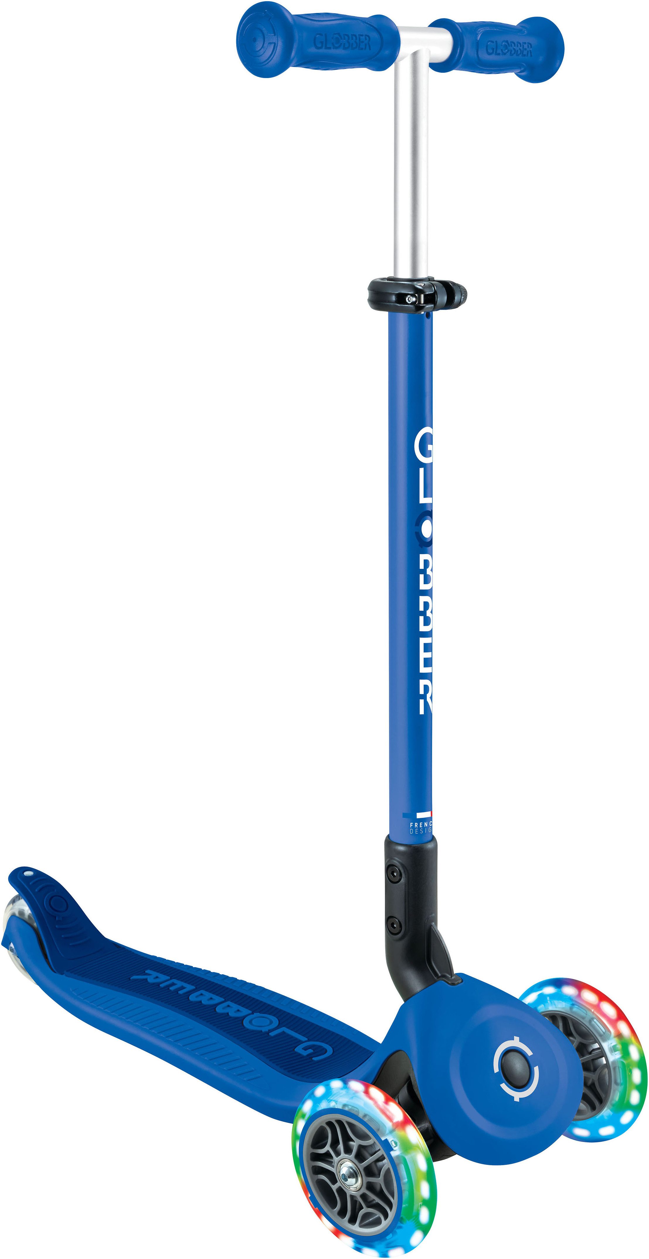 Globber Tretroller GO-UP ACTIVE LIGHTS mit Leuchtrollen, Dreirad, Laufrad und Scooter