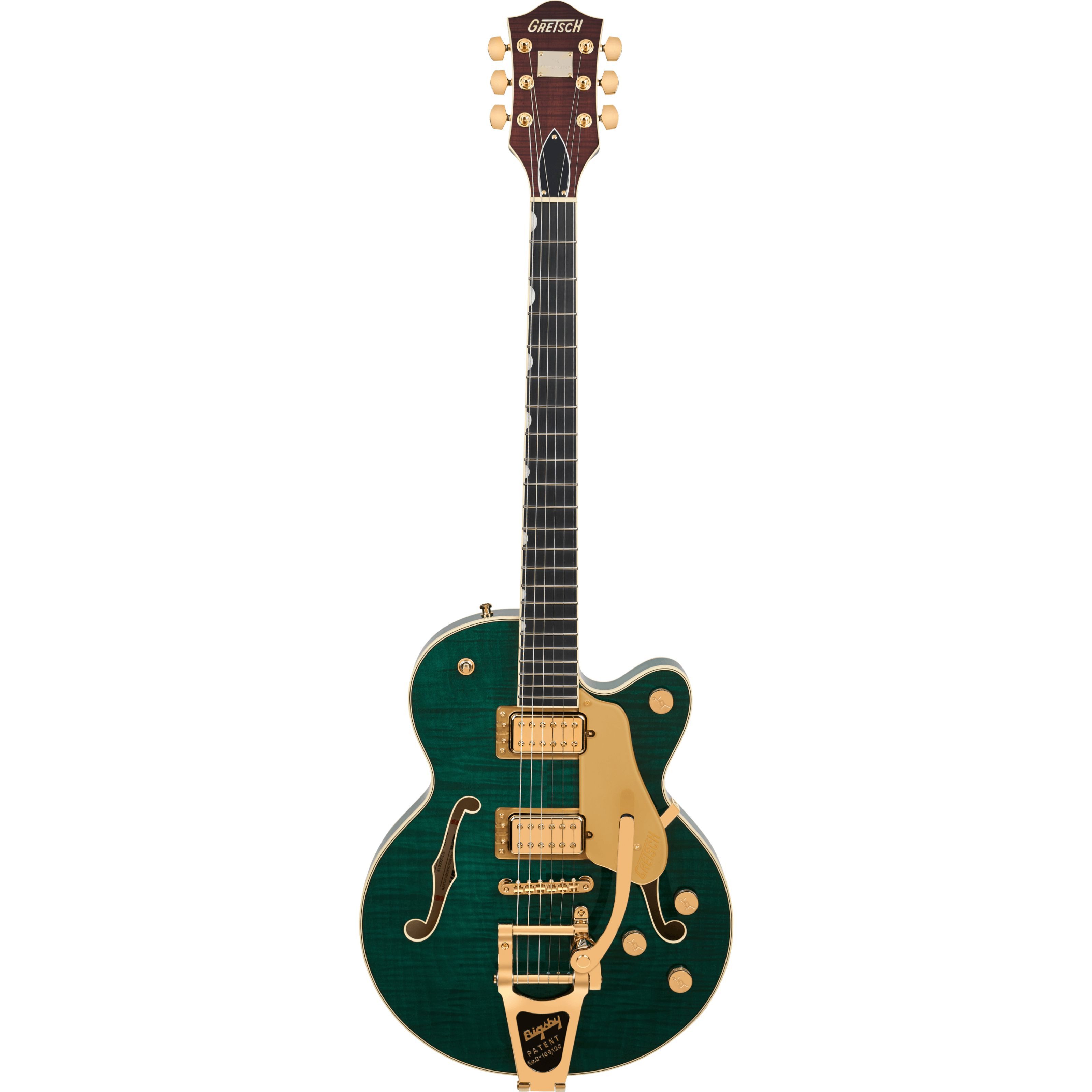 Gretsch Halbakustik-Gitarre, Halb-Akustik Gitarren, Semi Hollow-Modelle, Broadkaster Jr. LX Figured Center Block with String-Thru Bigsby GHW