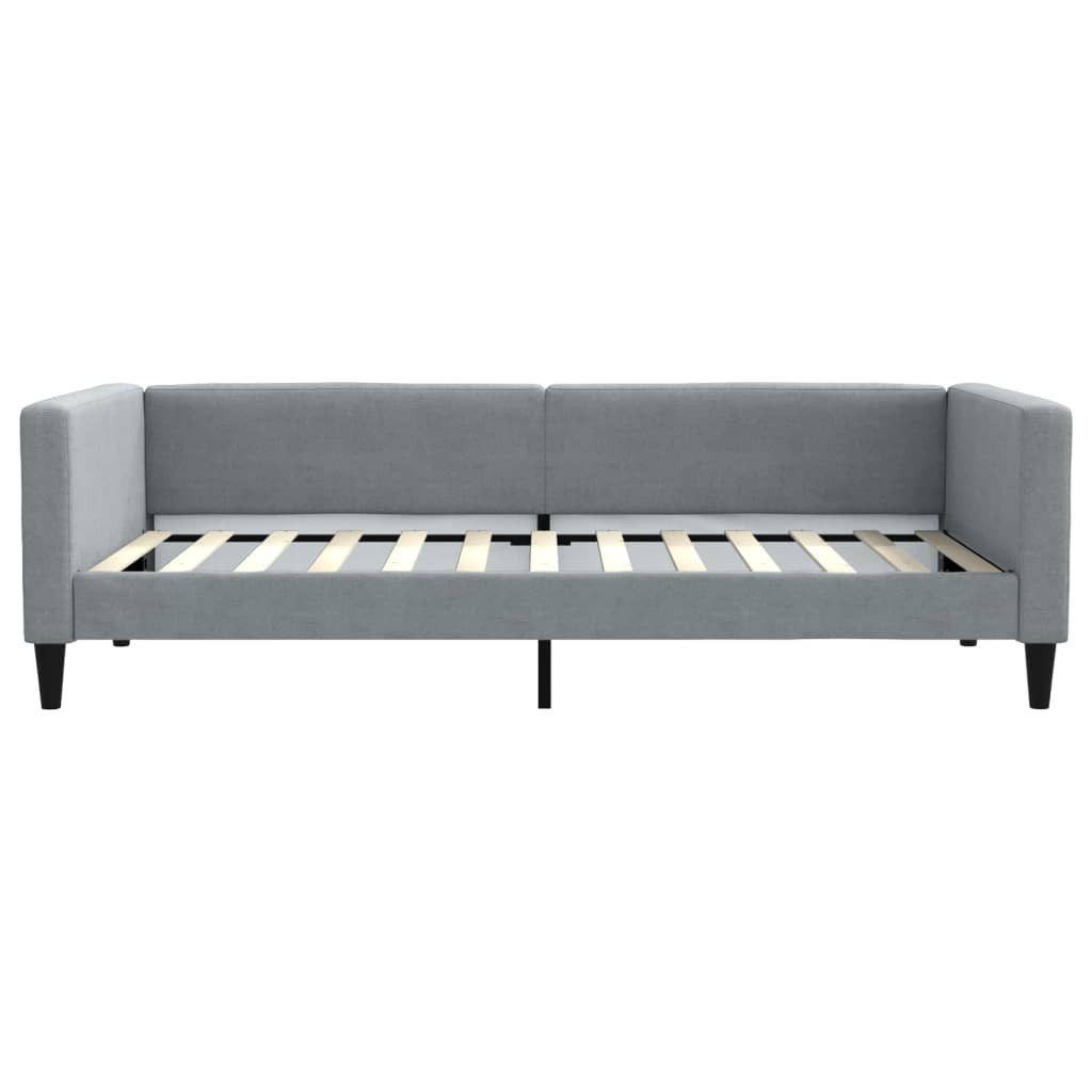 vidaXL Daybed, Tagesbett Hellgrau 100x200 cm Stoff