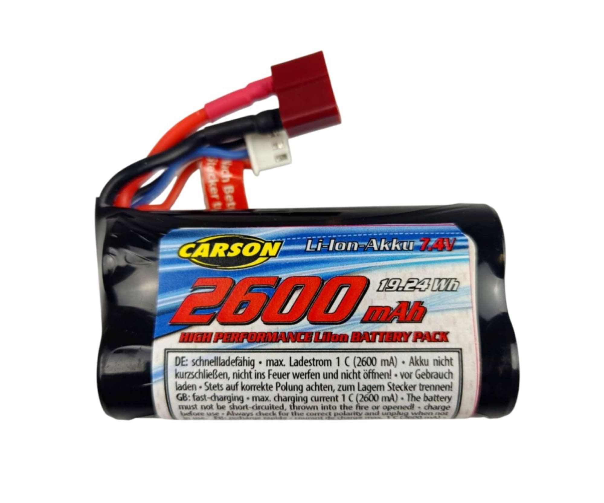 CARSON Carson 7,4V 2600mAh LiIon Akku XS-Line XHP/T-Pl RC-Ladegerät