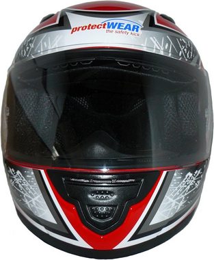 protectWEAR Motorradhelm SA03-RT-XS Kinder Integralhelm (Robuster & Leiser Motorrad Helm, Kinn & Kopf Belüftung), Optimale Passform und maximaler Komfort für sicheren Schutz