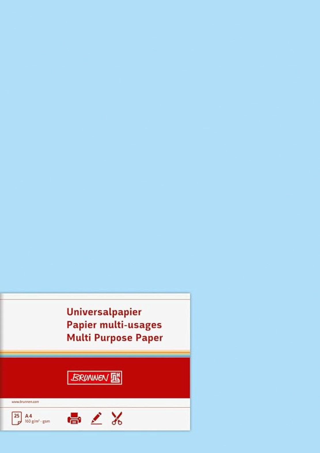 BRUNNEN Spiel BRUNNEN Universalpapier A4 Hellblau 160g/m² Matt - 25 Blatt