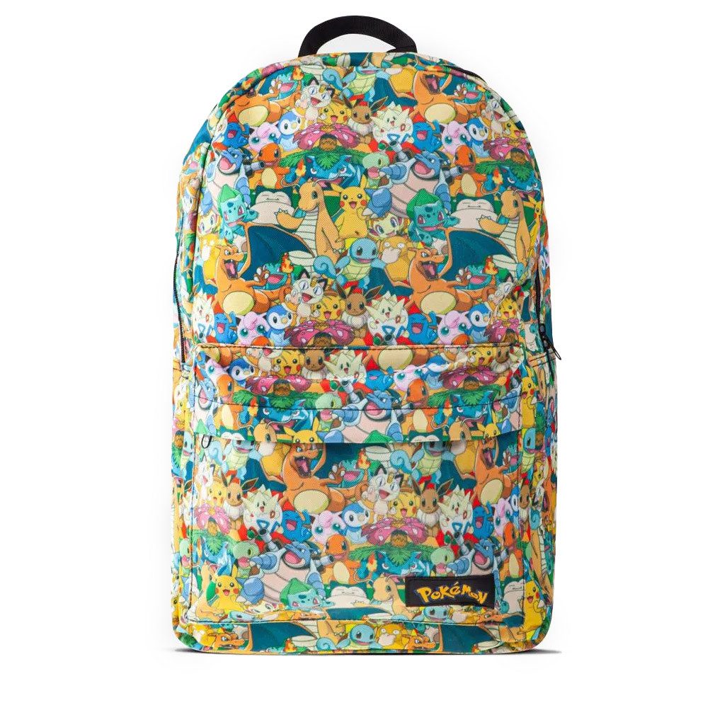 POKÉMON Rucksack All-Over Characters, Pikachu Glurak Schilly Evoli Pummeluff